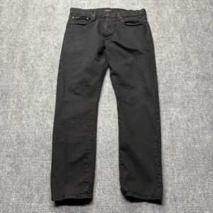 Polo Ralph Lauren Jeans Mens 34x34 Black Hampton Relaxed Straight Denim